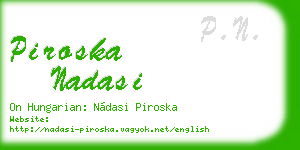 piroska nadasi business card